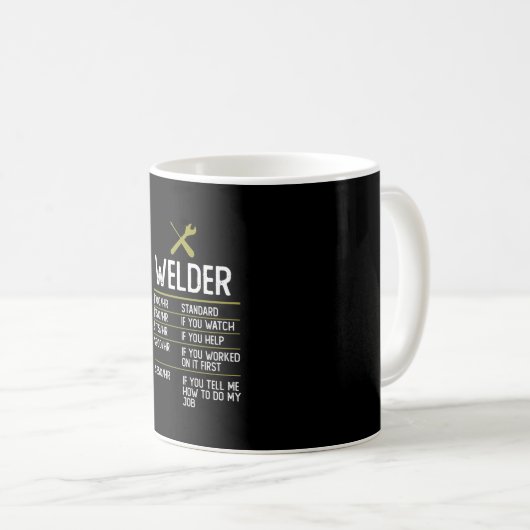 Welder Welding Geschenk Präsentation Idee Kaffeetasse (VorderseiteRechts)