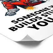 Welder Welding Weld Metal Ironworker Funny Poster (Ecke)