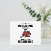 Welder Welding Weld Metal Ironworker Funny Postkarte (Stehend Vorderseite)