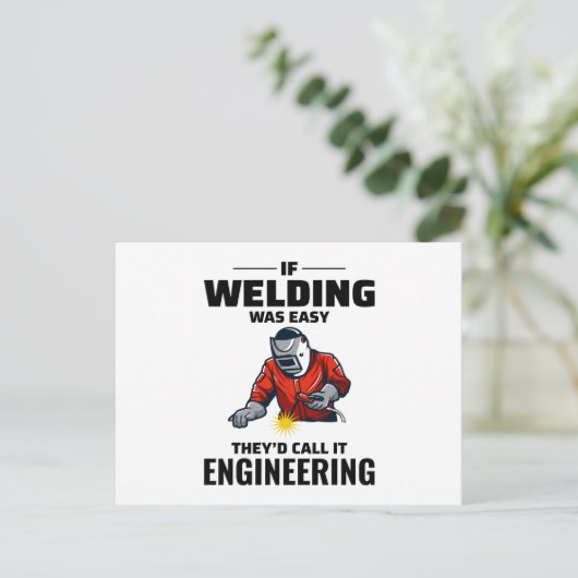 Welder Welding Weld Metal Ironworker Funny Postkarte (Stehend Vorderseite)