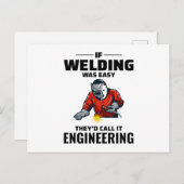 Welder Welding Weld Metal Ironworker Funny Postkarte (Vorne/Hinten)