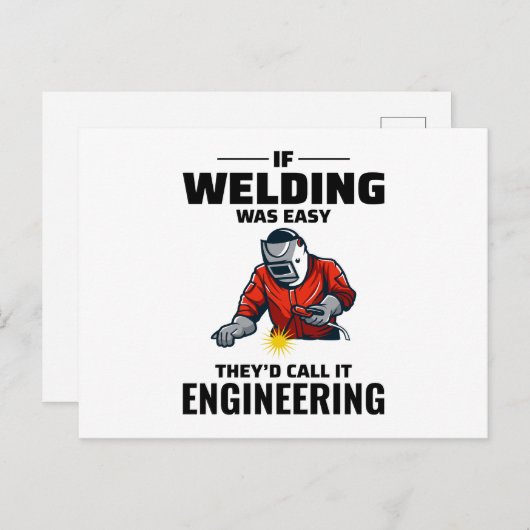 Welder Welding Weld Metal Ironworker Funny Postkarte (Vorne/Hinten)