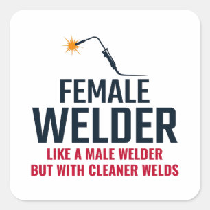 Welder Welding Weld Metal Ironworker Funny Quadratischer Aufkleber