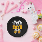 Welder wird gut für Bier Pappteller (Party)