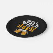 Welder wird gut für Bier Pappteller (Schrägansicht)