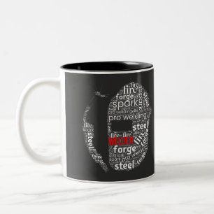 Welder Word Art Welding Mask Design Zweifarbige Tasse