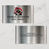 Welder Working on Metal | Fabrication Visitenkarte (Vorne/Hinten)