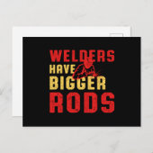 Welders Have Bigger Rods Welder Welding Job Gift Postkarte (Vorne/Hinten)