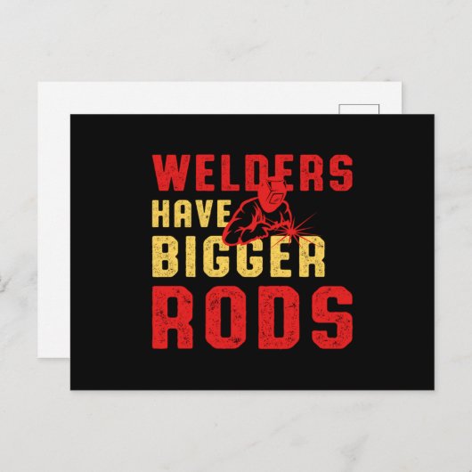 Welders Have Bigger Rods Welder Welding Job Gift Postkarte (Vorne/Hinten)