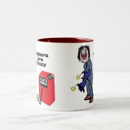 Welders sind verrückt zweifarbige tasse (Mittel)