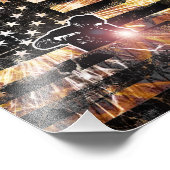 Welding Flag Sparks and Flames Fotodruck (Ecke)