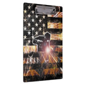 Welding Flag Sparks and Flames Klemmbrett (Rechts)