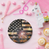 Welding Flag Sparks and Flames Pappteller (Party)