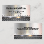 Welding Mask Logo | Metallic | Blue Collar Visitenkarte (Vorne/Hinten)