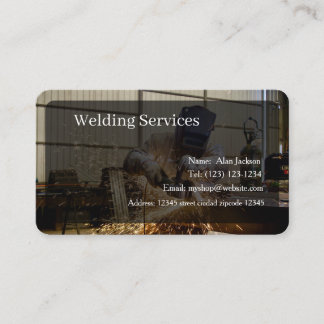Welding Services Business card editable Visitenkarte
