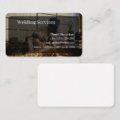 Welding Services Business card editable Visitenkarte (Vorne/Hinten)
