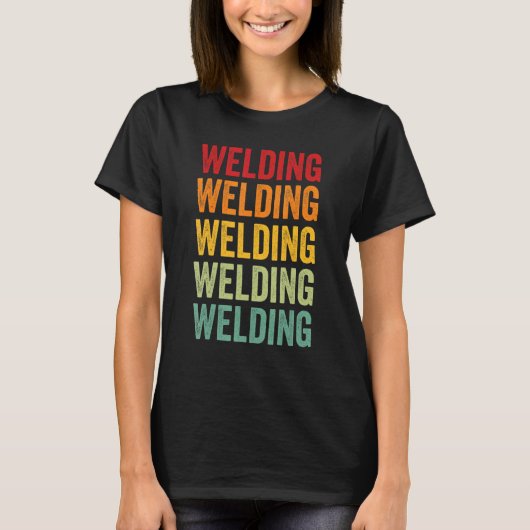 Welding Welding Hobbyist Rainbow Design T-Shirt (Vorderseite)