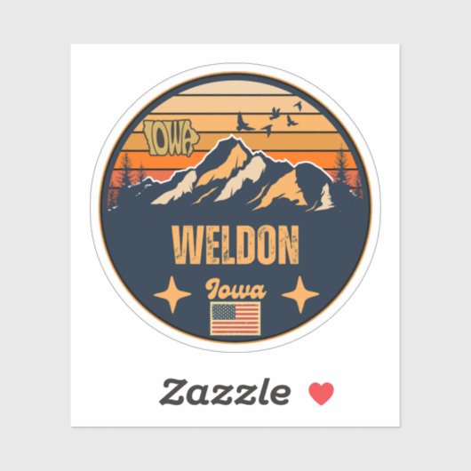 Weldon, Iowa Aufkleber (Blatt)