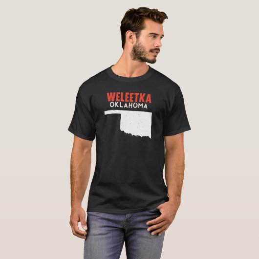 Weleetka USA Staat America Travel Oklahoman T-Shirt (Vorne ganz)