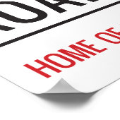 Welford Road Stadium Street Sign Poster (Ecke)