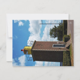 Welkom thuis, vuurtoren Willemstad Nederland. Postkarte