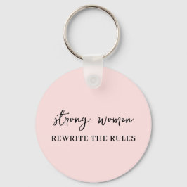 Well Behaved Women | Pink Feminist Quote Keychain Schlüsselanhänger