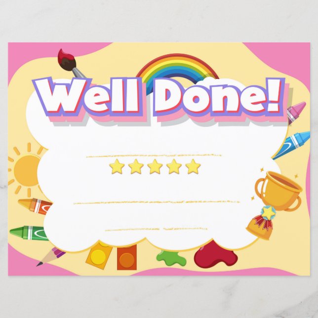 Well Done Award (Vorderseite)