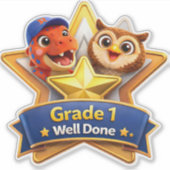 Well done with the owl and Rex custom vinyl achiev Aufkleber (Vorderseite)