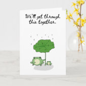 We'll Get Through This Together Two Frogs Card Karte (Gelbe Blume)