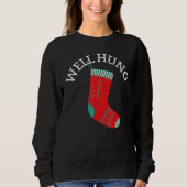 Well Hung Christmas Stocking  Sarcastic Sweatshirt (Vorderseite)