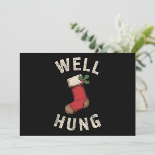 Well Hung Dirty Christmas Strumpf Holiday Geschenk Feiertagskarte
