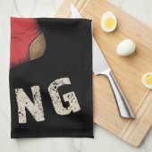 Well Hung Dirty Christmas Strumpf Holiday Geschenk Geschirrtuch (Viertel Falte)