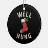 Well Hung Dirty Christmas Strumpf Holiday Geschenk Keramik Ornament (Links)