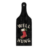 Well Hung Dirty Christmas Strumpf Holiday Geschenk Schneidebrett (Vorderseite)