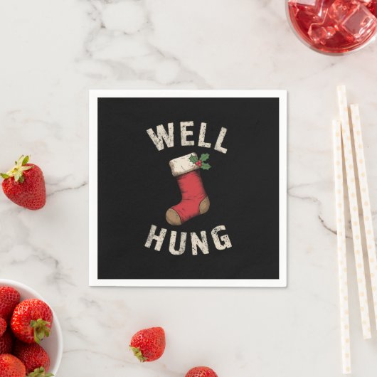 Well Hung Dirty Christmas Strumpf Holiday Geschenk Serviette (Beispiel)