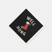 Well Hung Dirty Christmas Strumpf Holiday Geschenk Serviette (Ecke)