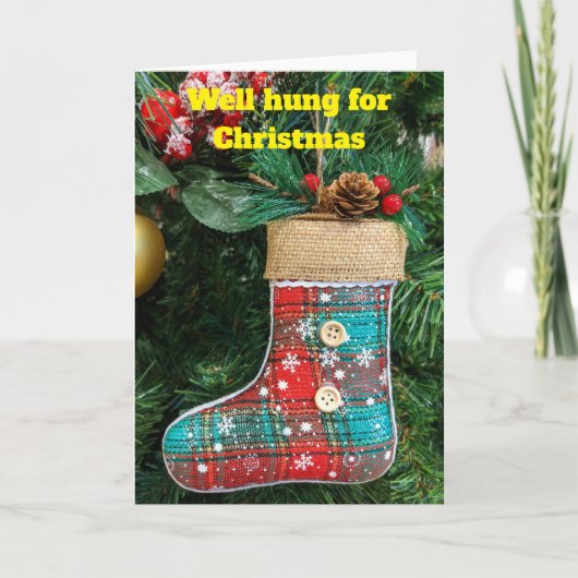 Well hung for Christmas. Karte (Vorderseite)