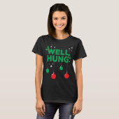 Well Hung - Funny Hanging Weihnachtsbeleuchtung T-Shirt (Vorne ganz)