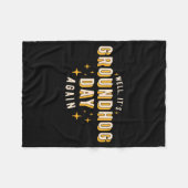 Well Its Groundhog Day Again Funny Men Women Retro Fleecedecke (Vorderseite (Horizontal))