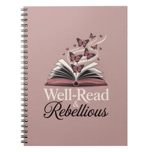 Well-Read & Rebellious - Book Lover Feminist Journ Notizblock (Vorderseite)