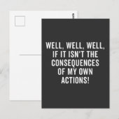Well, well, well, if it isn't the consequences postkarte (Vorne/Hinten)