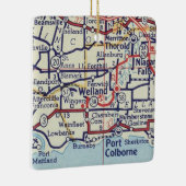 Welland Ontario Vintage Karte Keramikornament (Rechts)