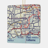 Welland Ontario Vintage Karte Keramikornament (Links)