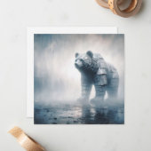 Wellbärenkarte Mitteilungskarte (Vorderseite/Rückseite Beispiel)