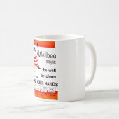 Wellbee CDC-WÄSCHE IHR HANDanzeige-Plakat Kaffeetasse (VorderseiteRechts)