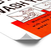 Wellbee CDC WASCHEN IHRE HÄNDE Werbeplakat Poster (Ecke)