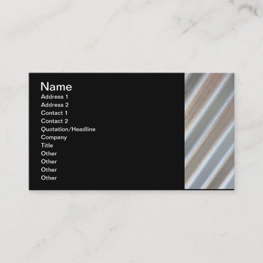 Wellblech Visitenkarte (Vorderseite)