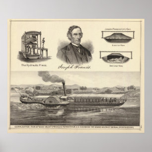 Wellblechdampfyacht Poster