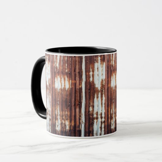 Wellbleche aus Blech Tasse (Vorderseite Links)