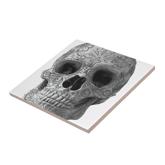 Wellcoda 3D Schädel-Horror-Gesichts-Azteke-Kopf Fliese (Seite)